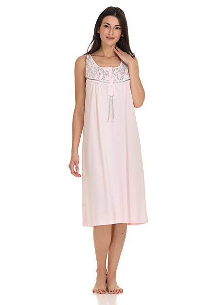 Classic summer nightgown 2398 PRIMAVERA without sleeves